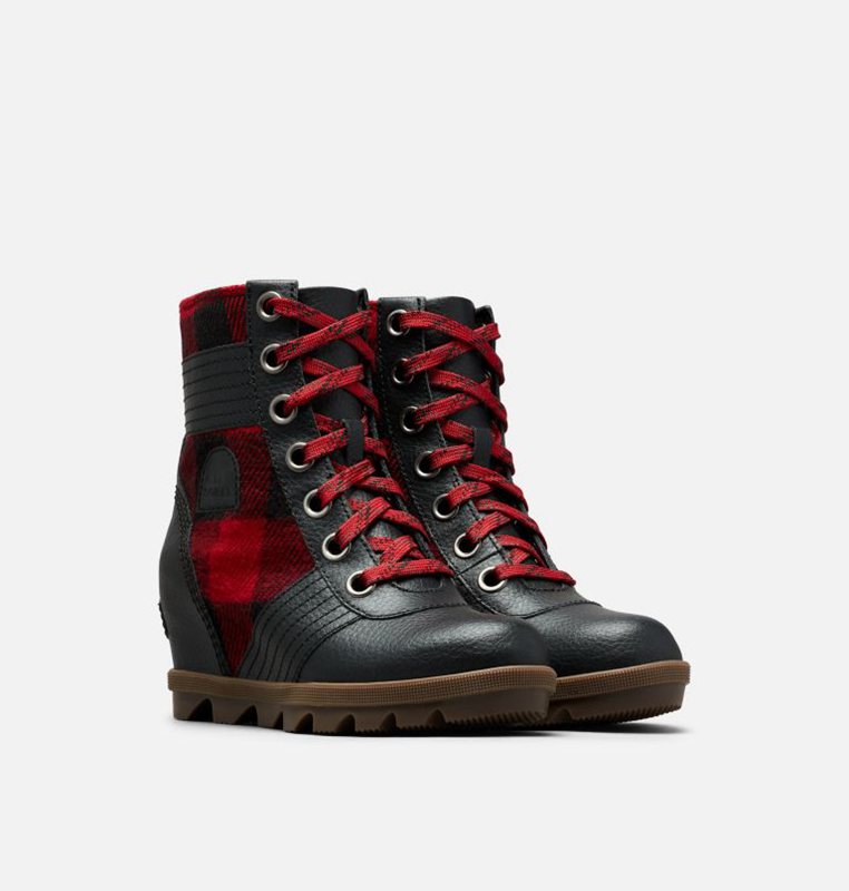 Sorel Çocuk Youth Lexie™ Boot - Takozlar Siyah/Kırmızı - 327-YDPQUR